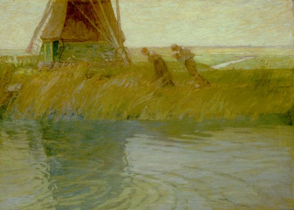 Main Product Photo of The Green Mill Painting by Charles H. Woodbury