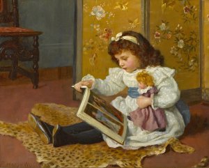 Storytime by Charles Haigh-Wood Oil Painting
