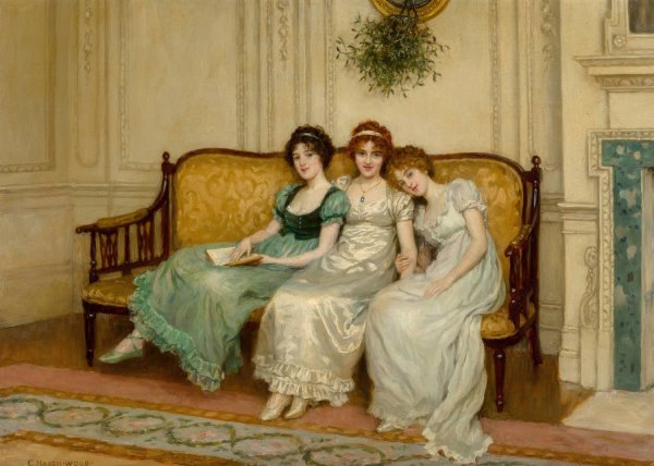 Temptresses by Charles Haigh-Wood - Hand-Painted Oil Painting Reproduction