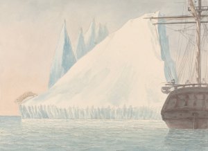 An Iceberg and Polar Bear Shot at by Captain Ross by Charles Hamilton Smith Oil Painting