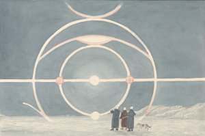 Halo with Three Parhelia, Winter Harbour Melville Island by Charles Hamilton Smith Oil Painting