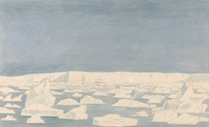 Part of the South Pole Barrier to 180 Feet Above Sea Level, 1000 Feet Thick and 450 Miles in Length by Charles Hamilton Smith Oil Painting
