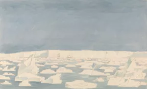 Part of the South Pole Barrier to 180 Feet Above Sea Level, 1000 Feet Thick and 450 Miles in Length by Charles Hamilton Smith Oil Painting