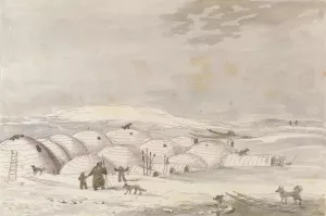 Snow Village of Inuit visited by Captain Lyons by Charles Hamilton Smith Oil Painting