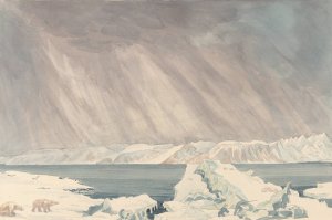 Spitzbergen, Bearing South Oil painting by Charles Hamilton Smith
