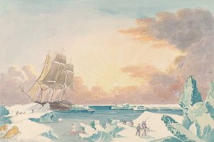 The Doreathea Nipped in the Ice off Spitzbergen, North View by Charles Hamilton Smith Oil Painting
