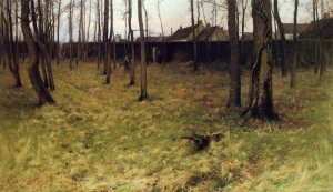 Outside the Village by Charles Harold Davis Oil Painting