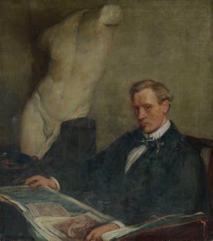 Self-portrait by Charles Haslewood Shannon Oil Painting
