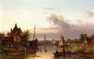 Near Haarlem by Charles Henri Joseph Leickert Oil Painting
