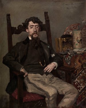 Edouardo Zamacois y Zabala by Charles-Henri Pille Oil Painting