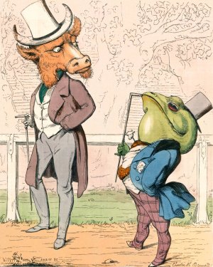 The Frog And The Ox by Charles Henry Bennett Oil Painting