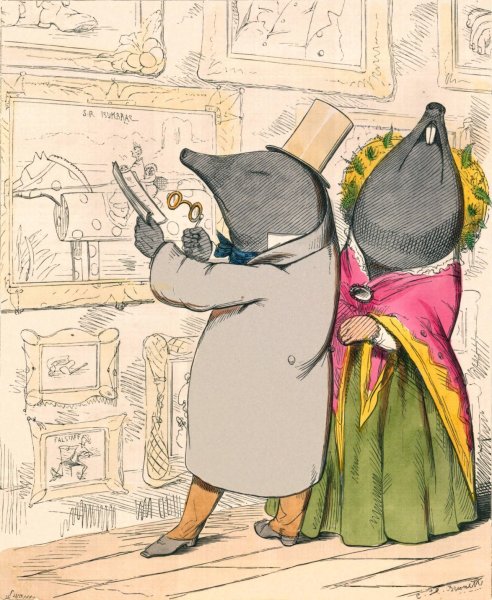 The Mole And Her Son  by Charles Henry Bennett - Hand-Painted Oil Painting Reproduction