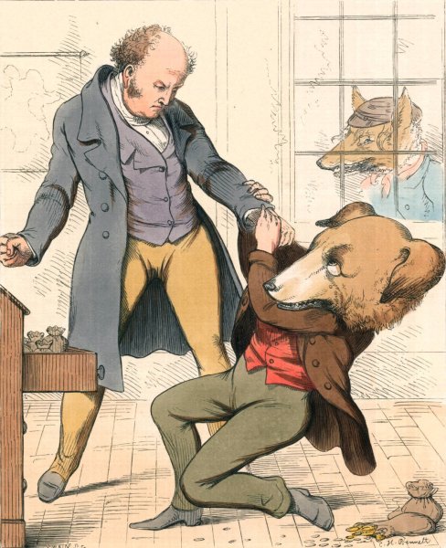 The Treacherous Cur  by Charles Henry Bennett - Hand-Painted Oil Painting Reproduction