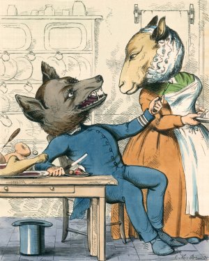 The Wolf In Sheep's Clothing by Charles Henry Bennett Oil Painting