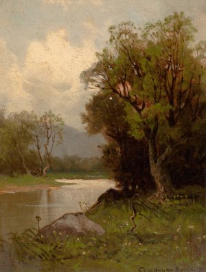 River's Edge by Charles Henry Eaton Oil Painting