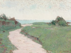On the Sea Coast, Brittany by Charles Henry Fromuth Oil Painting