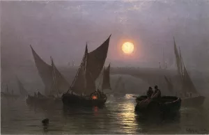 Battersea Bridge, London by Charles Henry Gifford - Oil Painting Reproduction