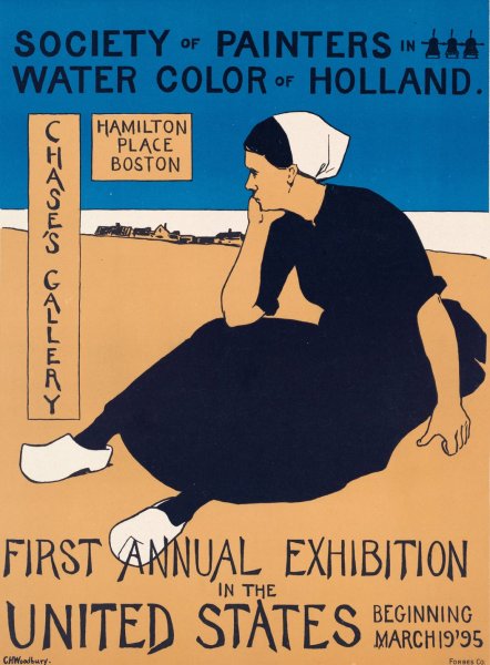 Society of painters in water color of Holland  by Charles Herbert Woodbury - Hand-Painted Oil Painting Reproduction