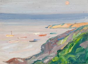 Sun on Narrow Cove, Ogunquit by Charles Herbert Woodbury Oil Painting