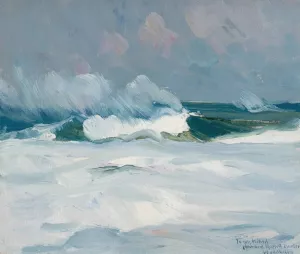 The Sea by Charles Herbert Woodbury Oil Painting