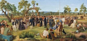 The Proclamation of South Australia by Charles Hill Oil Painting