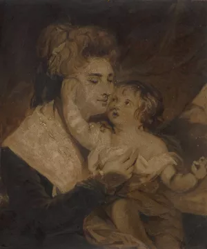 Lady Dashwood and Her Son by Charles Howard Hodges Oil Painting