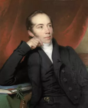 Portrait of Pieter Ernst Hendrik Praetorius, Broker, Draftsman and Painter. Chairman of the Board of the Rijksmuseum 1852-74 by Charles Howard Hodges Oil Painting