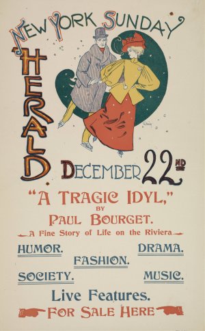 New York Sunday herald. December 22nd by Charles Hubbard Woodbury Oil Painting