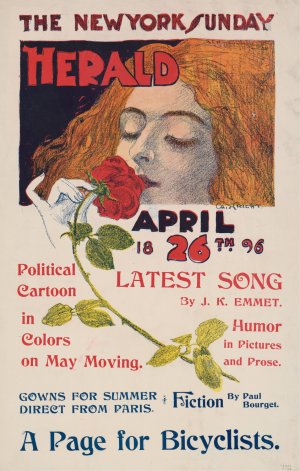 The New York Sunday Herald, April 26th 1896 by Charles Hubbard Woodbury Oil Painting