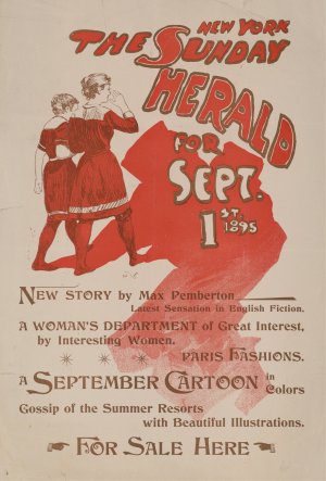 The New York Sunday Herald for Sept. 1st 1895 by Charles Hubbard Woodbury Oil Painting