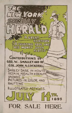 The New York Sunday Herald, July 14th 1895 by Charles Hubbard Woodbury Oil Painting