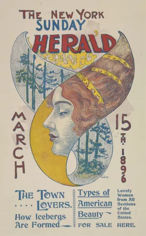 The New York Sunday Herald. March 15th Oil painting by Charles Hubbard Woodbury