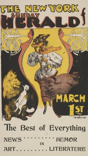 The New York Sunday Herald. March 1st by Charles Hubbard Woodbury Oil Painting