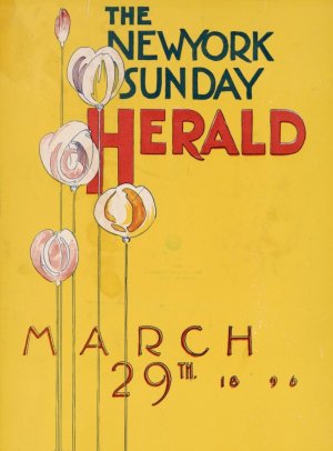 The New York Sunday Herald, March 29th 1896 by Charles Hubbard Woodbury Oil Painting