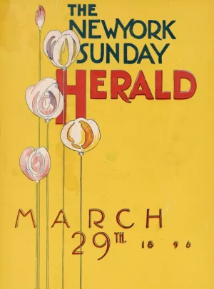 The New York Sunday Herald, March 29th 1896 by Charles Hubbard Woodbury Oil Painting