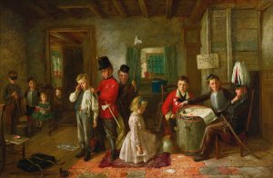 The Court Martial by Charles Hunt Jr. Oil Painting