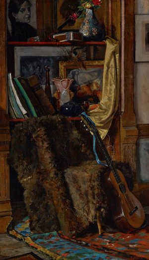 The Bachelor Boudoir by Charles J. Fiscus Oil Painting