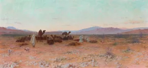 In the Desert by Charles James Theriat Oil Painting