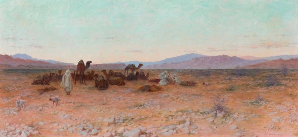 Main Product Photo of In the Desert  Painting by Charles James Theriat
