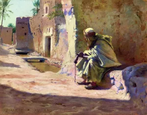In the Shade, Biskra by Charles James Theriat - Oil Painting Reproduction