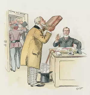 No income tax! by Charles Jay Taylor Oil Painting