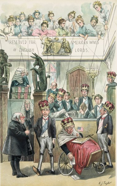 Main Product Photo of Our American girls are capturing the House of Lords  Painting by Charles Jay Taylor