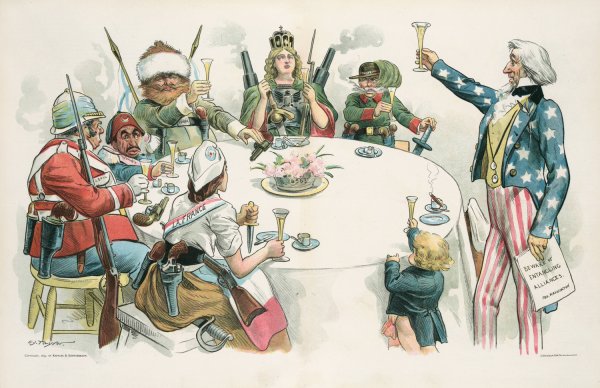 The nations' holiday feast  by Charles Jay Taylor - Hand-Painted Oil Painting Reproduction