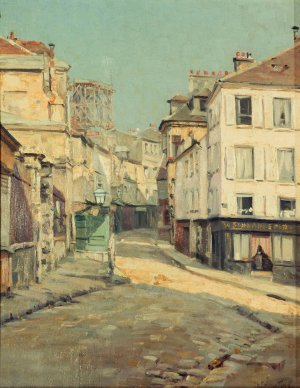 La Rue Norvins a Montmartre by Charles Jean Coussediere Oil Painting