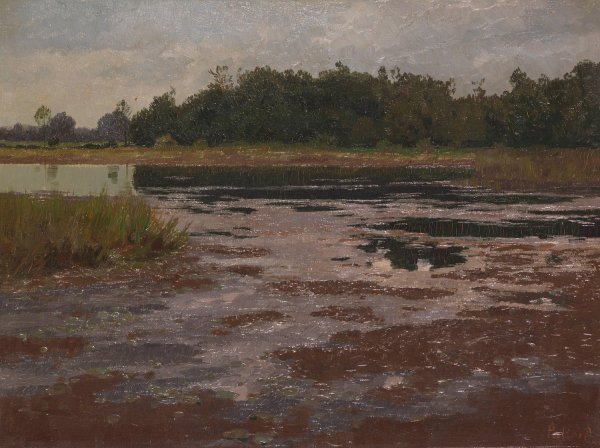 Abendliche Moorlandschaft  by Charles Johann Palmie - Hand-Painted Oil Painting Reproduction