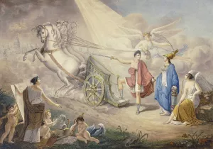 Allegorie auf die Confederation Rhenane oder besser auf das Lager von Boulogne und die beabsichtigte Invasion in England by Charles Johannot Oil Painting