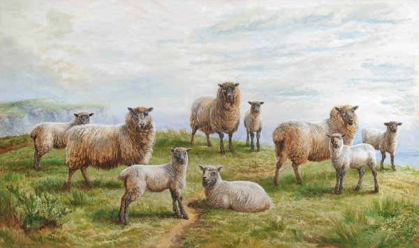 Footsteps Approaching by Charles Jones - Hand-Painted Oil Painting Reproduction