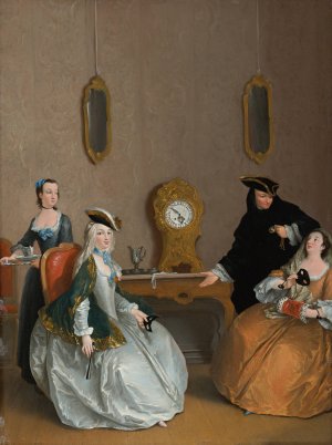 The Hour Of The Masked Ball by Charles-Joseph Flipart Oil Painting