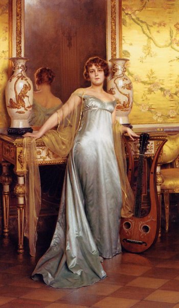After the Concert by Charles Joseph Soulacroix - Hand-Painted Oil Painting Reproduction