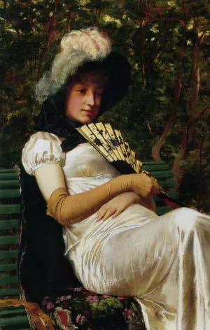 Jeune Femme by Charles Joseph Soulacroix Oil Painting